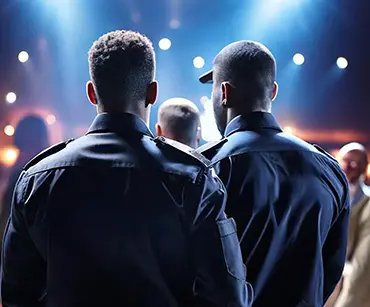 deux agents de sécurité privé concert